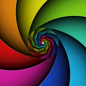彩色3d渐变螺旋科技线条背景