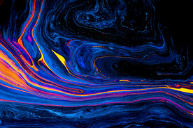 蓝色酸性丝绸质感流体渐变背景