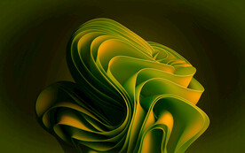绿色抽象拉丝3D立体流体渐变