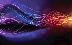 紫色发光光线抽象科技线条背景