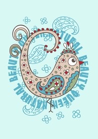 腰果花小鸟形象