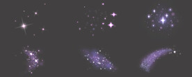 紫色星光闪光发光闪亮特效