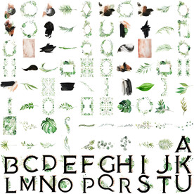 水彩绿植png合集