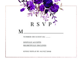 紫色婚礼请柬 