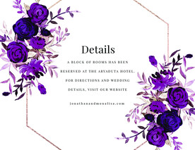 紫色婚礼请柬 