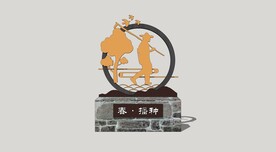 农耕文化雕塑小品