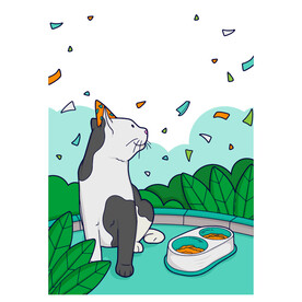  猫咪插画