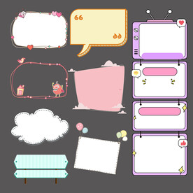 卡通标题框
