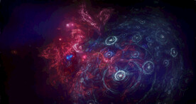 炫彩粒子光线光效舞台背景