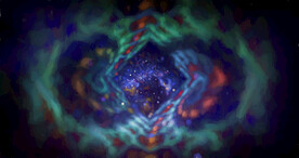 炫彩粒子光线光效舞台背景