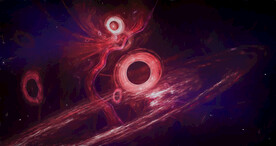 炫彩粒子光线光效舞台背景