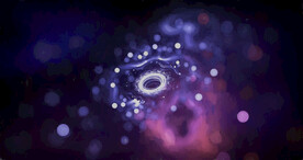 炫彩粒子光线光效舞台背景