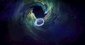 炫彩粒子光线光效舞台背景