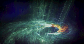 炫彩粒子光线光效舞台背景