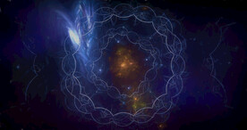 炫彩粒子光线光效舞台背景