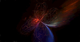 炫彩粒子光线光效舞台背景