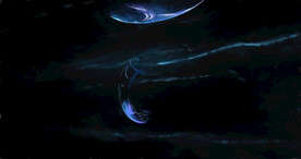 炫彩粒子光线光效舞台背景