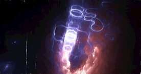 炫彩粒子光线光效舞台背景