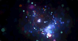 炫彩粒子光线光效舞台背景