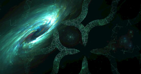 炫彩粒子光线光效舞台背景