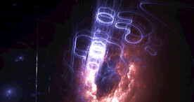 炫彩粒子光线光效舞台背景