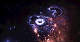 炫彩粒子光线光效舞台背景