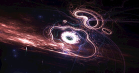 炫彩粒子光线光效舞台背景