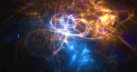 炫彩粒子光线光效舞台背景