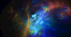 炫彩粒子光线光效舞台背景