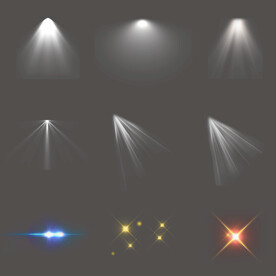 闪光亮光闪电光晕发光特效