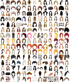 199款假发png素材