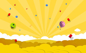 黄色渐变抽象科技线条背景