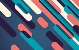 彩色圆形抽象科技线条背景