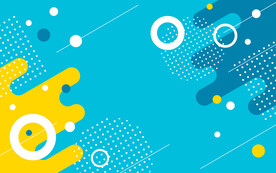 蓝色圆圈几何抽象科技线条背景