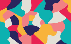 彩色不规则抽象科技线条背景