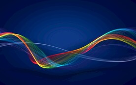 彩色发光光线抽象科技线条背景