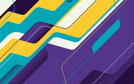 彩色弧形抽象科技线条背景