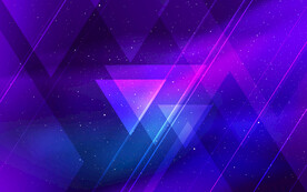 紫色渐变三角形抽象科技线条背景