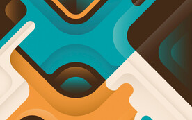 彩色渐变方块几何科技线条背景