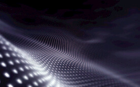 炫彩延伸发光光点抽象背景