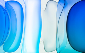 蓝色3d扭曲科技感玻璃抽象背景