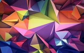 彩色渐变3d几何抽象背景