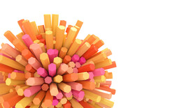 黄色规则几何3D立体流体渐变