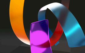 彩色规则几何3D立体流体渐变