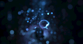 酷炫粒子光线光效舞台背景