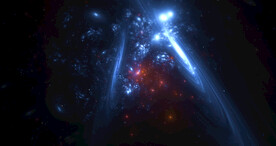 酷炫粒子光线光效舞台背景