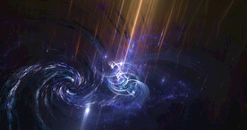 炫彩粒子光线光效舞台背景