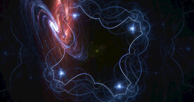 炫彩粒子光线光效舞台背景