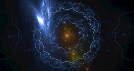 炫彩粒子光线光效舞台背景