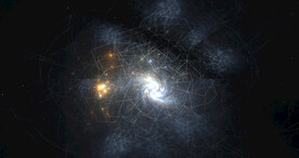 炫彩粒子光线光效舞台背景